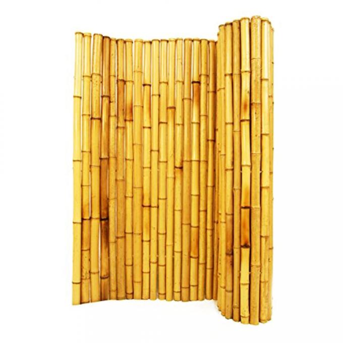 Natural Bamboo Fencing Garden Screen Rolled Fence Panel Carbonized For Garden 2