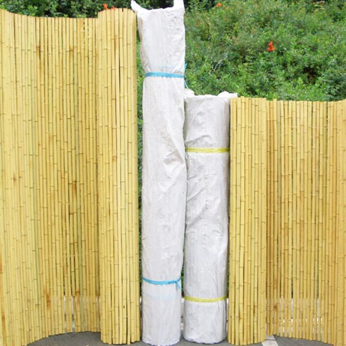Natural Bamboo Fencing Garden Screen Rolled Fence Panel Carbonized For Garden 3