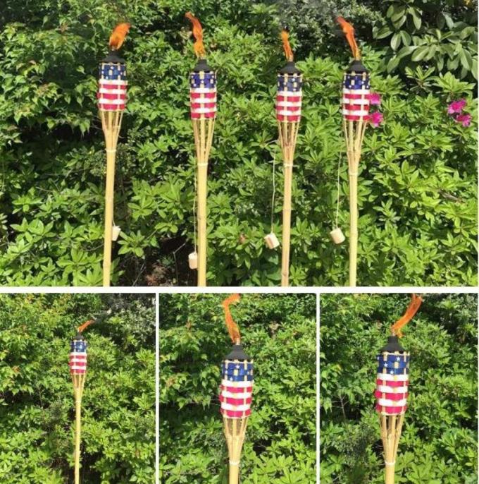 Eco-Friendly Bamboo Torch For Garden, Natural Outdoor Lighting 3