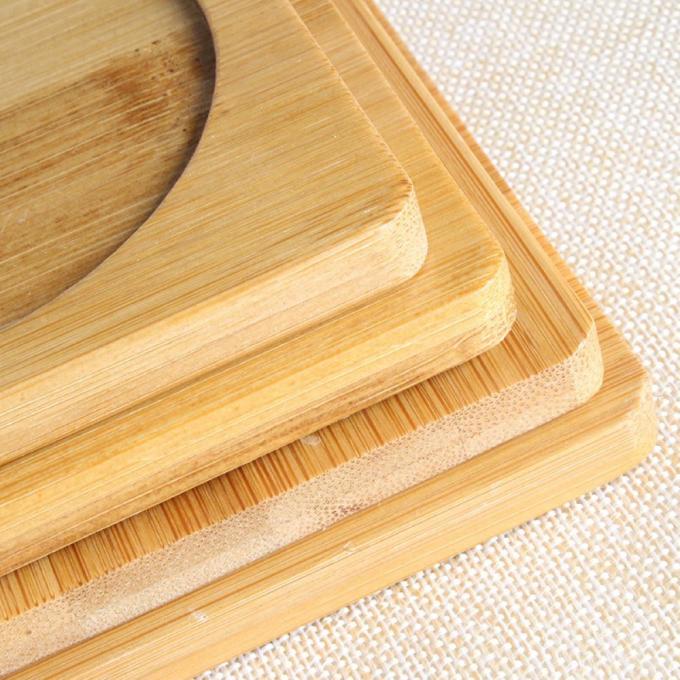 Bamboo Coasters For Crafts , Squre & Round Coasters For Crafts Coated Plain Drinking Cup Coaster 2