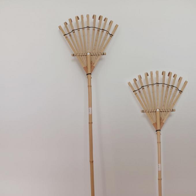 Farm Tool Bamboo Frame Leaf Collector Concrete Garden Leaf Rake 2