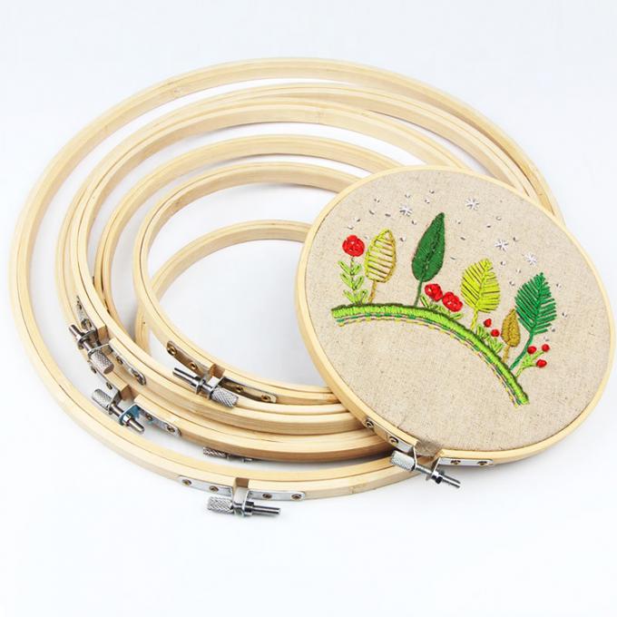 Sustainable Bamboo Craft Hoop Reusable Embroidery Frame for DIY Art 0