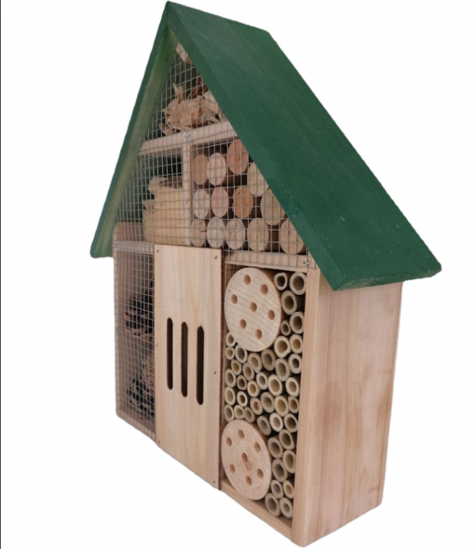 Wooden Insect Bee House Box Hanging Insect Habitat for Bee Butterfly Ladybirds Beneficial 2