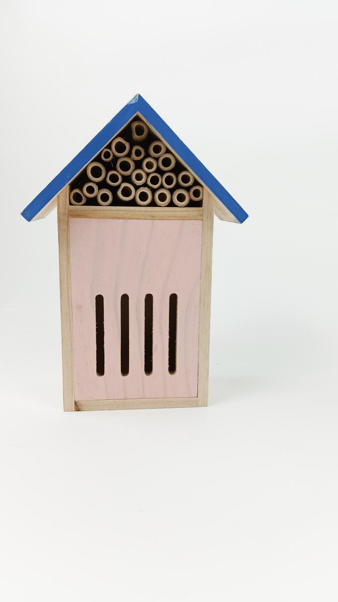 Wooden Insect Bee House Box Hanging Insect Habitat for Bee Butterfly Ladybirds Beneficial 3
