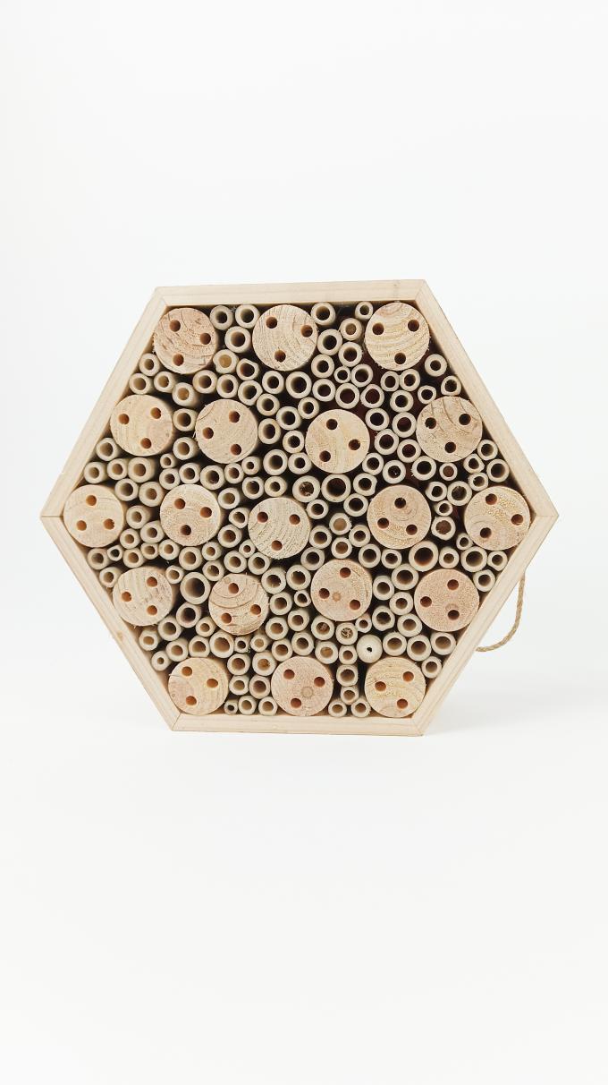 Wooden Insect Bee House Box Hanging Insect Habitat for Bee Butterfly Ladybirds Beneficial 4
