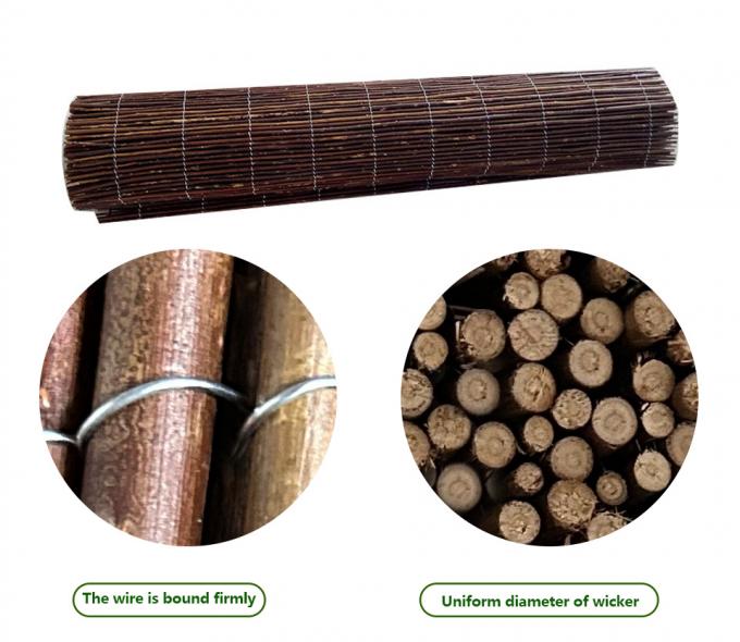 Eco-Friendly Green Natural Willow Fence Heat Treated Wood Frame Wicker Style 1