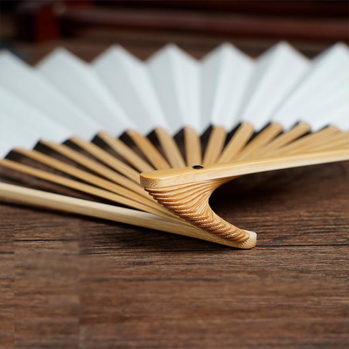 Traditional Chinese Bamboo Folding Fan Hand-Painted Design 6