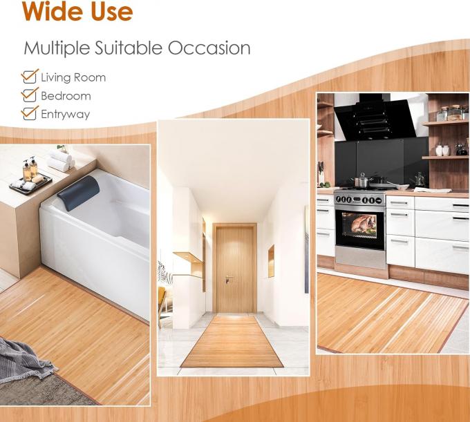 100% Natural Premium Bamboo Carpet Eco Friendly Sustainable Bamboo Mat 3