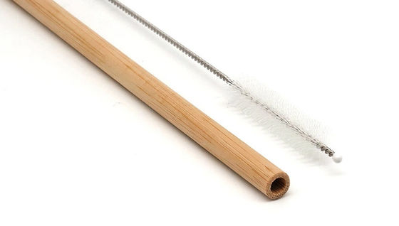 Gübrelenebilir Organik Bambu Pipetler Özel Logo Seyahat Suyu Kokteyli Kullanımı
