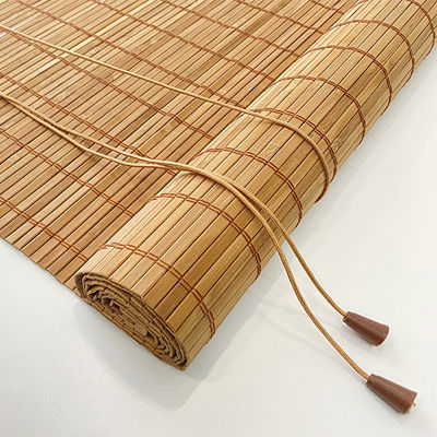 Natural Plain Bamboo Roller Blind Moisture And Mildew Proof Bamboo Blinds