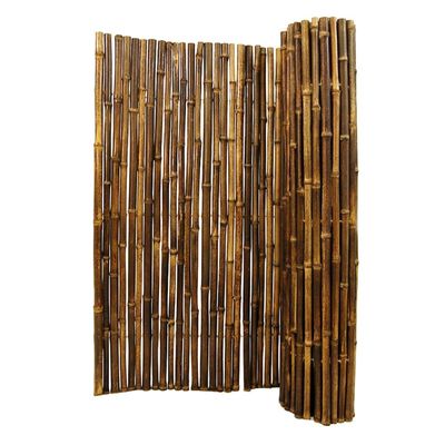Doğal Bambu Malzemesi Boyalı Bambu Çit Panelleri Yuvarlanmış Bambu Çit Gizlilik Bahçe Sınırı