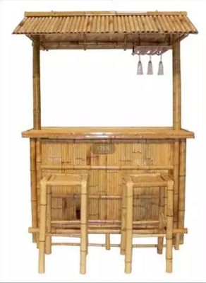 Tiki Bar Patio Açık Bar, Bambu Seti Ada Tiki Bar Palapa Üstü ve Bahçe Patio Luau Parti Bazarı için Depolama Alanı
