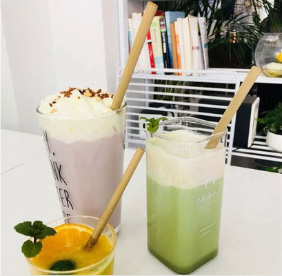Dayanıklı Tek kullanımlık Bambu Saman Sağlıklı Doğal Saman Kahve Soğuk içme