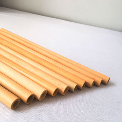 Tekrardan kullanılabilir doğal bambu 19cm Kahve kokteyli için tek kullanımlık bambu samanlar