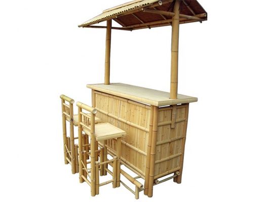 Laç Boyama Bambu Tiki Barlar Kağıt İçki Masası Katlanabilir Plaj Barları