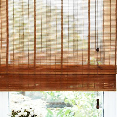 Light Filtering Handmade Bamboo Roll Up Shades Windows Bamboo Roller Curtain Protecting Privacy