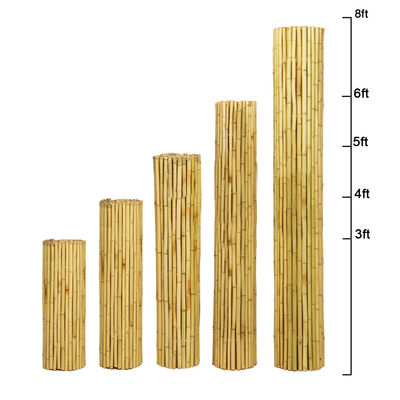 Bahçe Arka Bahçe Sınırı İçin 150cm Doğa Renkli Dekoratif Bambu Çit