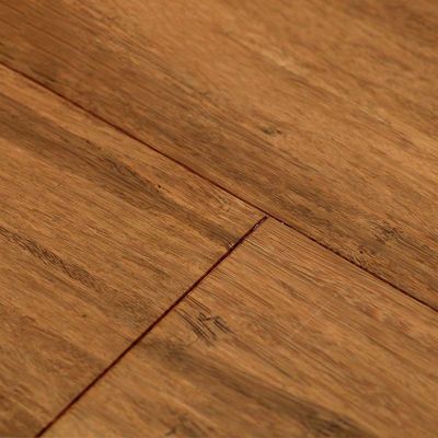 Karbonize edilmiş iplik düz katı bambu zemini gizli bağlayıcı klipi ile