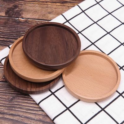 Coffee Tray Bamboo Wood Mat Dressed Natural Whisky Coaster For Drink