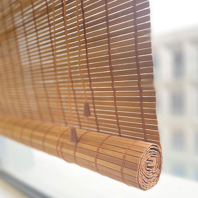 Woven Roman Bamboo Mat Rolling Curtain Easily Installed Shutter Outdoor 180*180cm