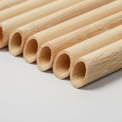 Natural Bamboo Raw Material Organic Fiber Straw With Cleaner 19cm