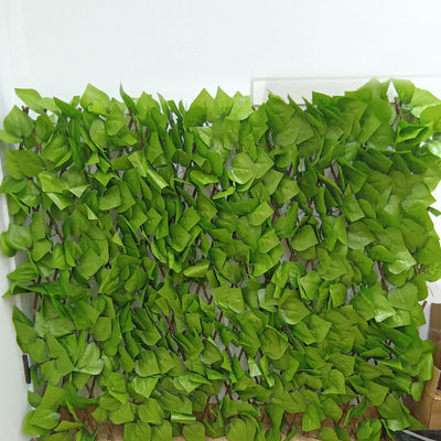 Decorative Plastic Green Plant Mat Panel Artificial Leaves Fence For Outdoor