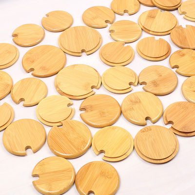 8.5cm Bambu Kapaklı Renkli Silikon Yüzük Boyutu ile Sızdırmaz Mum Kavanozları Özelleştirilmiş