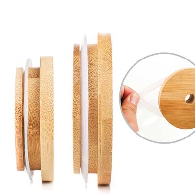 Bambu Ahşap Kapaklar Hava geçirmez Kapaklar Depolama Kavanozu Parfüm Mum Şişesi Ev Mutfağı