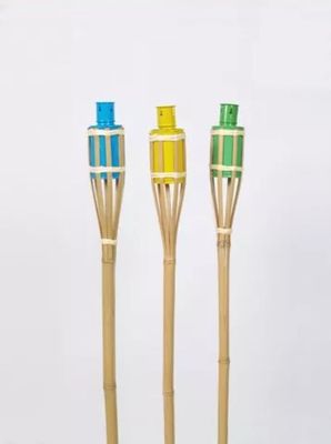 Dışarıda Doğal Bambu Tiki Fener Yard Dekorasyon Bahçe Oyuncağı Çocuklar İçin Renkli