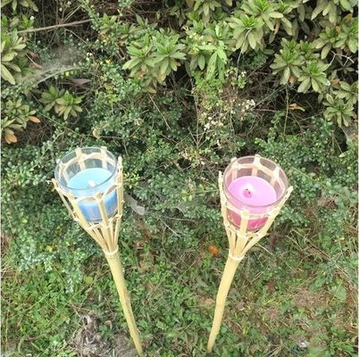 Doldurulabilir Yedek Metal Yağ Teneke Kutulu Açık Parti Doğal Bambu Meşalesi