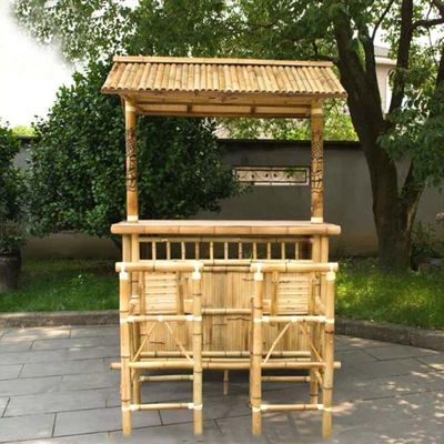 Laç Boyama Bambu Tiki Barlar Kağıt İçki Masası Katlanabilir Plaj Barları