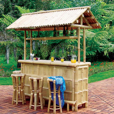 Tiki Bar Patio Outdoor Bar , Bamboo Set ,  Islander Tiki Bar