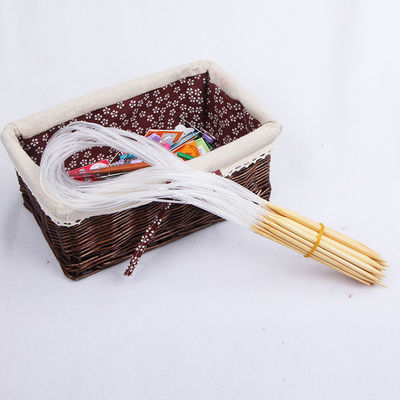 Karbonize Doğal Bambu Dairesel örgü iğneleri 60cm Şeffaf Tüp El Sanatı için