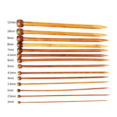 Carbonized Bamboo Knitting Needles Single Head Knitting For Warm Scarf Socks