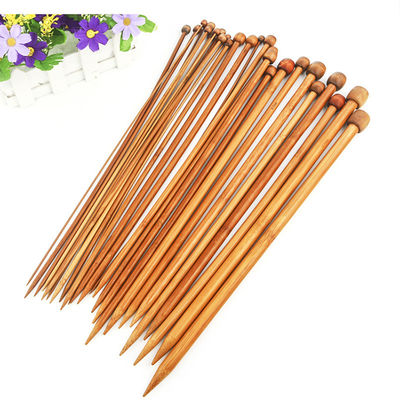 18 Boyut Set Bambu örgü iğneleri Bambu kancalar Dokunmuş eşarp çoraplar