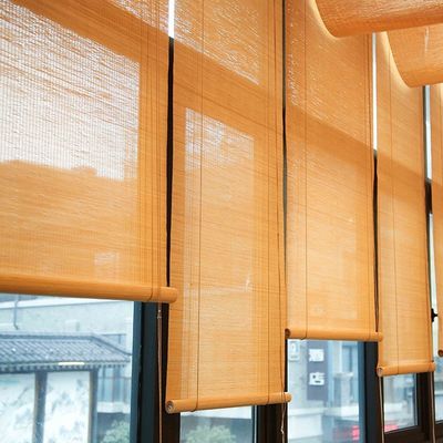 1.8m Bambu Rol Yıldızları Ev Dekorasyonu Pencere Bambu Yuvarlak Roma Güneş Perdeleri