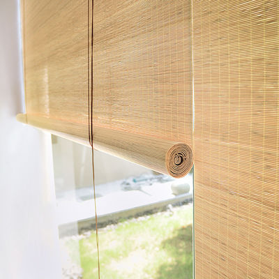 Kapalı Açık Bambu Manuel Pergola Stor Perde Pencere Güneş Blade Gizlilik Örtüsü
