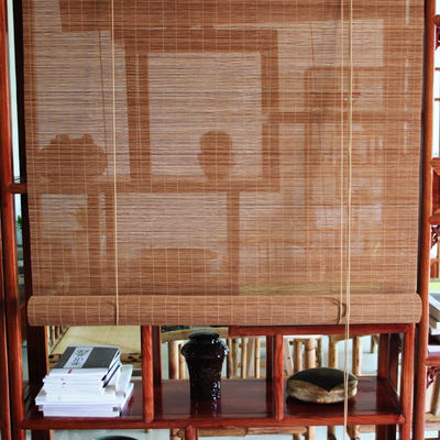 Natural Plain Bamboo Roller Blind Moisture And Mildew Proof Bamboo Blinds