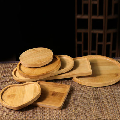 6 Pieces Set Blank Bamboo Coasters Waterproof Light Weight Hot Cold Drinking Mat