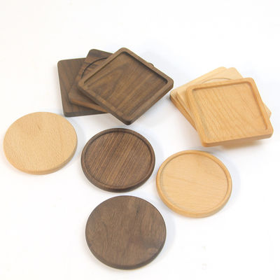 Ev Cafe İçme Mat için Yuvarlak Boş Bambu Bardak Su Geçirmez Coaster Mat