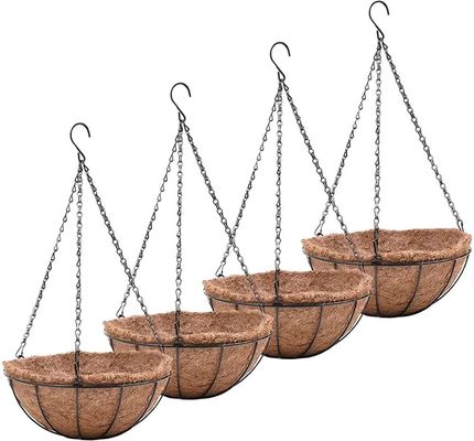 Coconut Coir Hanging Planter Basket With Hanger Natural Eco-Friendly Plant Pot For Indoor Outdoor Garden