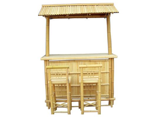 Tiki Bar Patio Açık Bar, Bambu Set, Ada Tiki Bar Palapa Üstü ve Bahçe Patio Luau Partisi Bazarı için Depolama Alanı