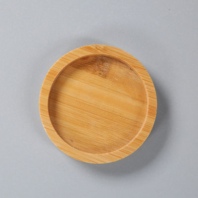 Natural Bamboo Coasters Square Bamboo Tray Saucer For Drinks , Crafts , Succulents