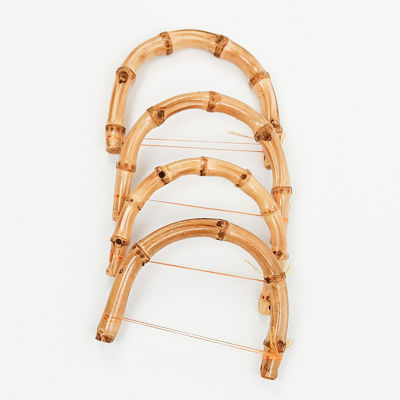 Round And Half Round Bamboo Bag Handle With Bamboo Root For Lady's Handbag