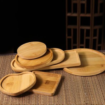 Restaurant Hotel Coffee and Tea Utensils Wooden Coaster Custom Logo Natural Bamboo Wood Coasters