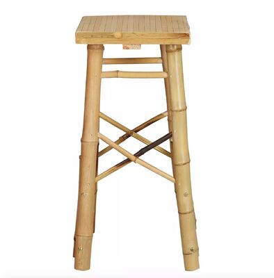 Su geçirmez Açık Bambu Tiki Bar Seti Çıta Çatı ile 220 cm Yükseklik Çevre Dostu Doğal Bambu Bar Sayacı Bahçe Plaj Partisi için