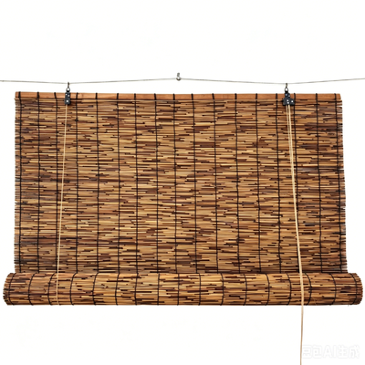 Doğal Reed Roll-up Blind 70% Işık Blokasyonu ile Kurulumu Kolay ve Veranda Dekorasyonu için Daha Uzun Yaşam Süresi